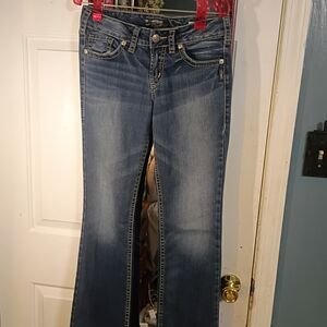 Silver Jeans Women's Flare Blue Denim